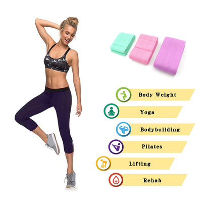 Hip Bands Booty Bands Wide Workout Bands, Resistance Exercise Bands for Legs and Butt, Resistance Loop Bands Anti Slip Circle Fitness Band Elastic Sports Bands Fitness Bands for Women Men Strength Training (3 Pcs Set)