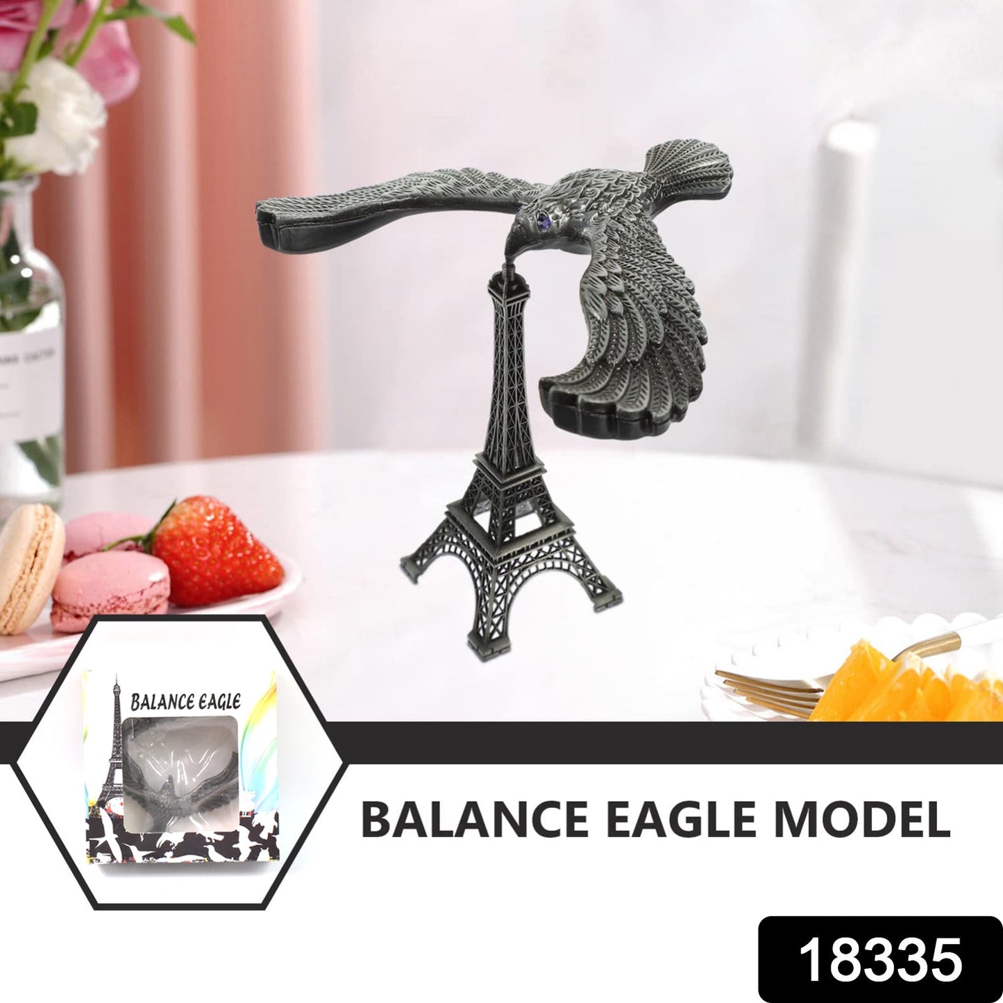 Balancing Eagle Metal Statue