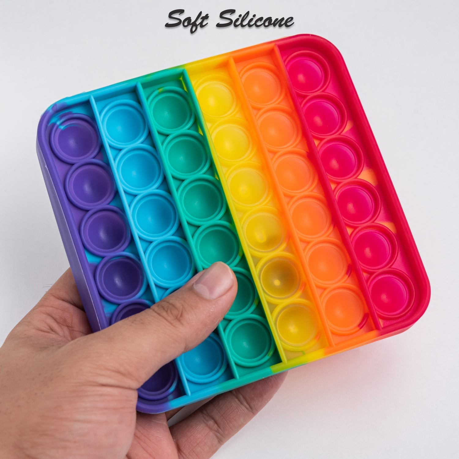 4478 Square Popit Toy Special Needs Silicone Stress Relief Toy For Kids & Adult All Use  Toy 