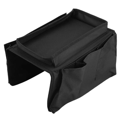 Sofa Arm Rest Hanging Storage Bag, Storage Bag for Sofa Ideal for Sorting Magazines iPad Books (Black)