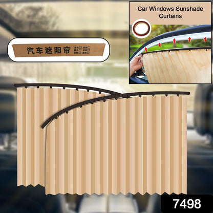 Car Curtain Slat Folding Window Sunshade Magnetic Car Side Window Sun Shade Slider