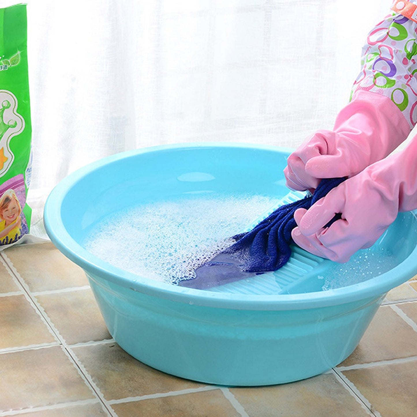 Washing Basket,Washing Tub, Laundry Board with Container, Plastic Product, Bucket, Multi-functional, Easy to Carry,