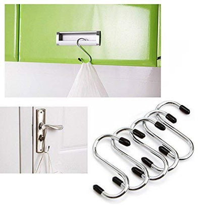 0232 Heavy Duty S-Shaped Stainless Steel Hanging Hooks - 5 pcs 