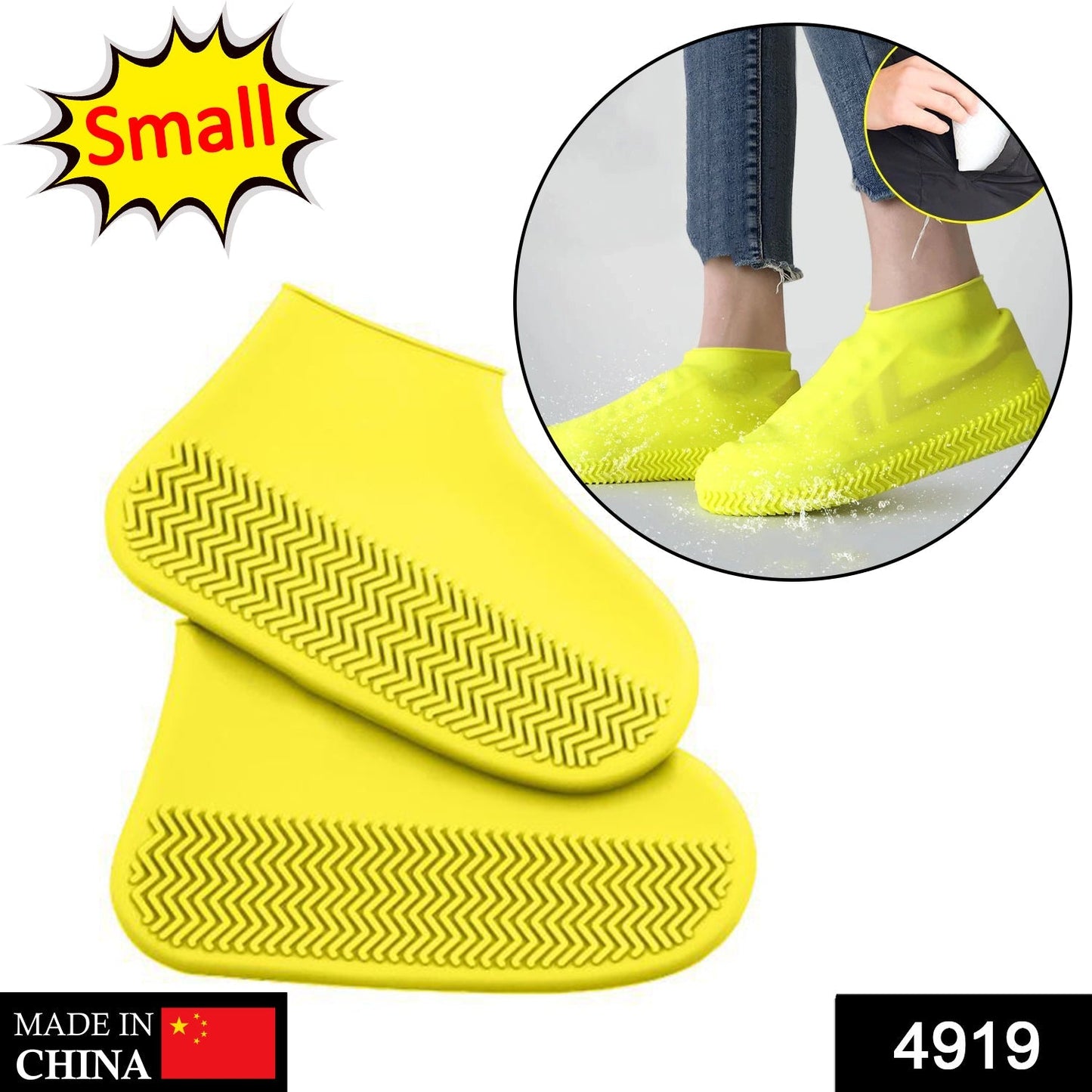 Small Silicone Shoe Covers: Waterproof & Anti-Skid for Rain & Bike