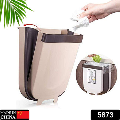 Hanging Trash Can for Kitchen Cabinet Door, Small Collapsible Foldable Waste Bins, Hanging Trash Holder for Bathroom Bedroom Office Car, Portable.