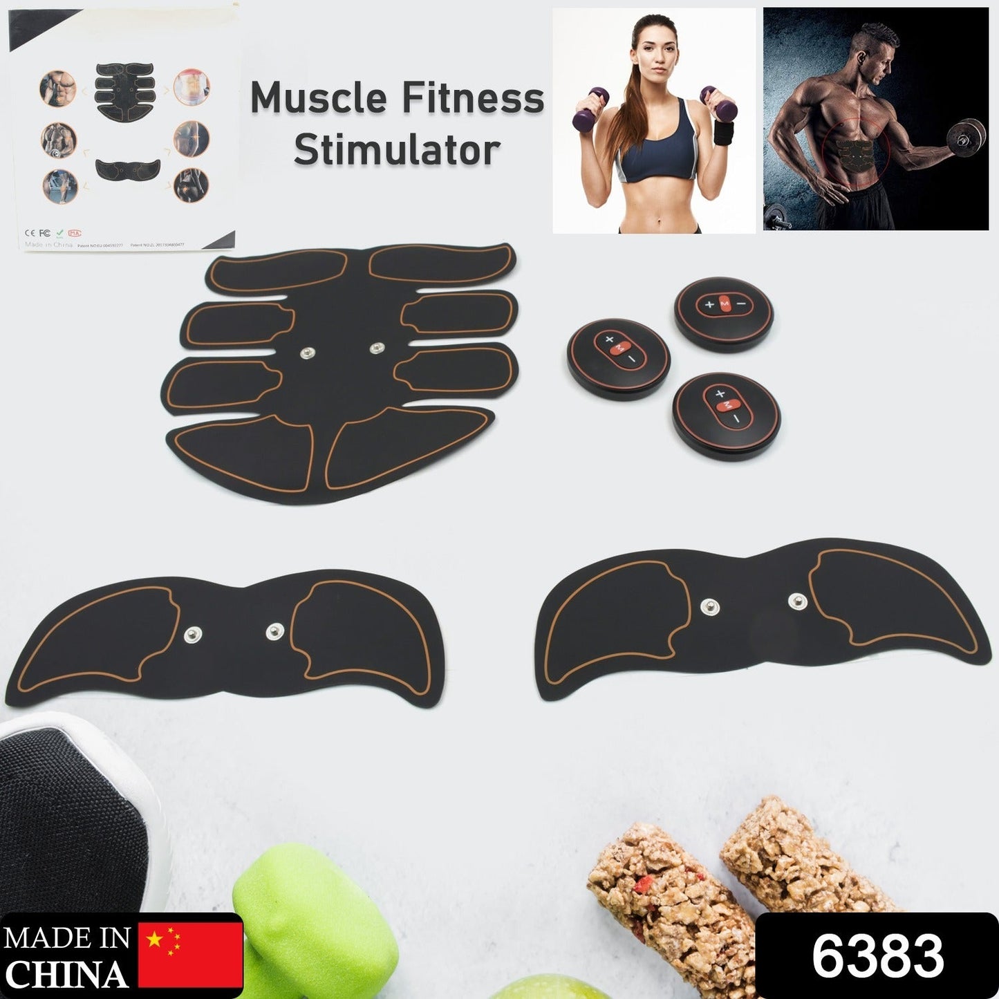 Abdominal Fitness Massager, Muscle Stimulator, Portable Fitness Wireless Abs Trainer EMS Muscle Stimulator Training Device, Sporting Goods | Fitness, Running & Yoga | Fitness Equipment & Gear | Abdominal Exercisers for Men and Women