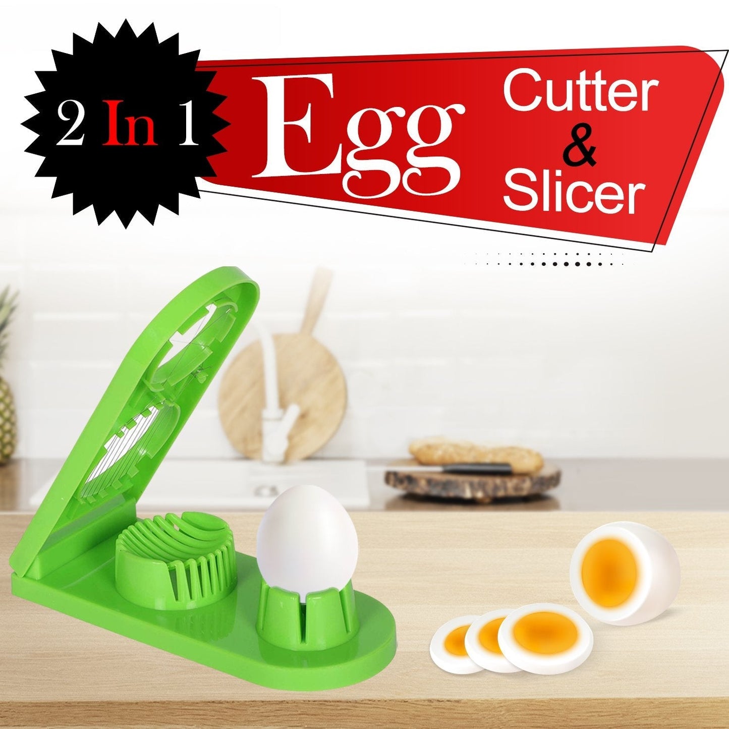 2555 Multi-Segment 2 in 1 Egg Cutter/Slicer 