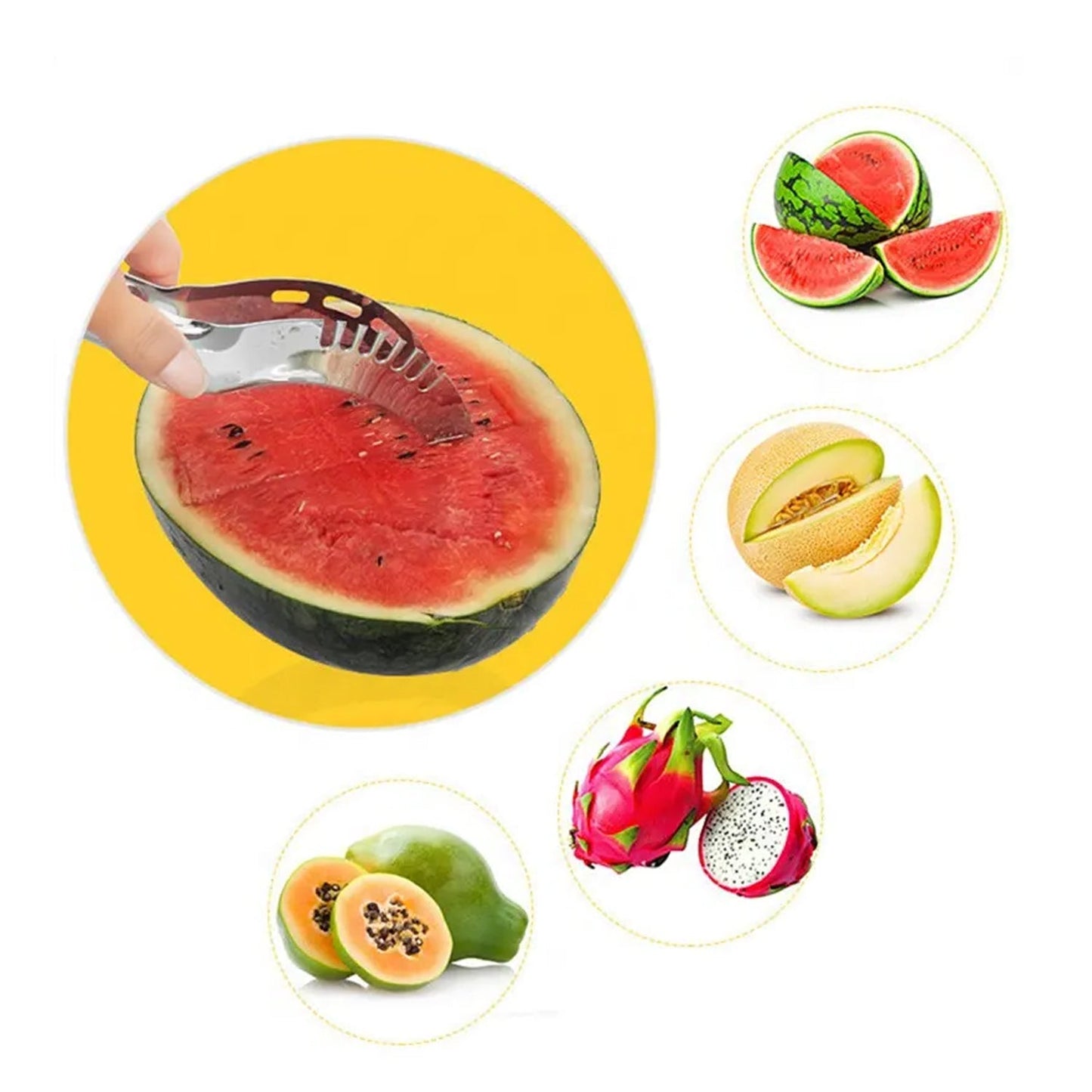 Stainless Steel Watermelon Cantaloupe Slicer Knife, Corer Fruit, Vegetable Tools Kitchen