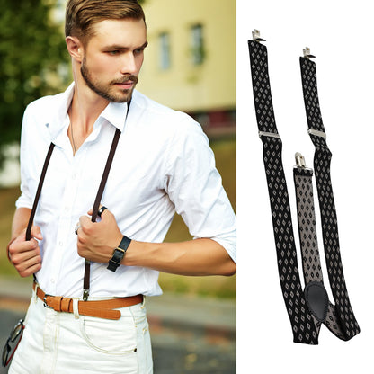 Formal Suspender Men, Women, Boys, Girls  Braces Suspenders Heavy Duty  3 Clips Elastic Adjustable Suspenders Elasticity Adjustable