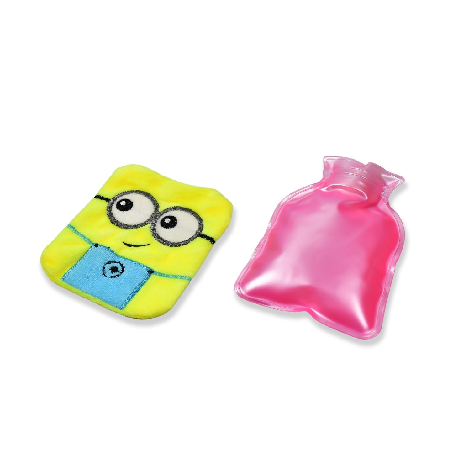 6507 2Eye Minions small Hot Water Bag with Cover for Pain Relief, Neck, Shoulder Pain and Hand, Feet Warmer, Menstrual Cramps. 