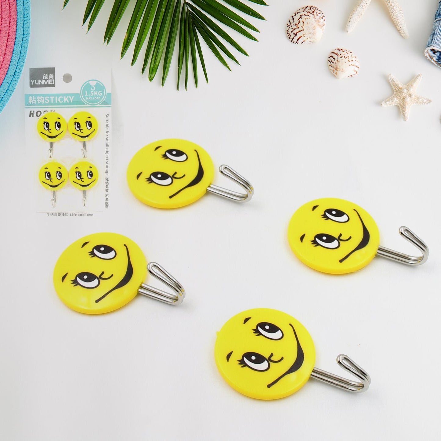 Multipurpose Smiley Wall Hooks: Kitchen, Bathroom, Door Hangers