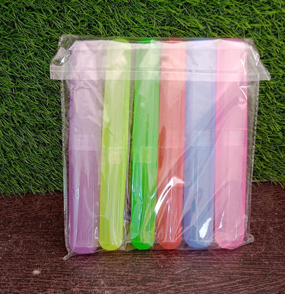 4969 6Pc Plastic Toothbrush Cover, Anti Bacterial Toothbrush Container- Tooth Brush Travel Covers, Case, Holder, Cases