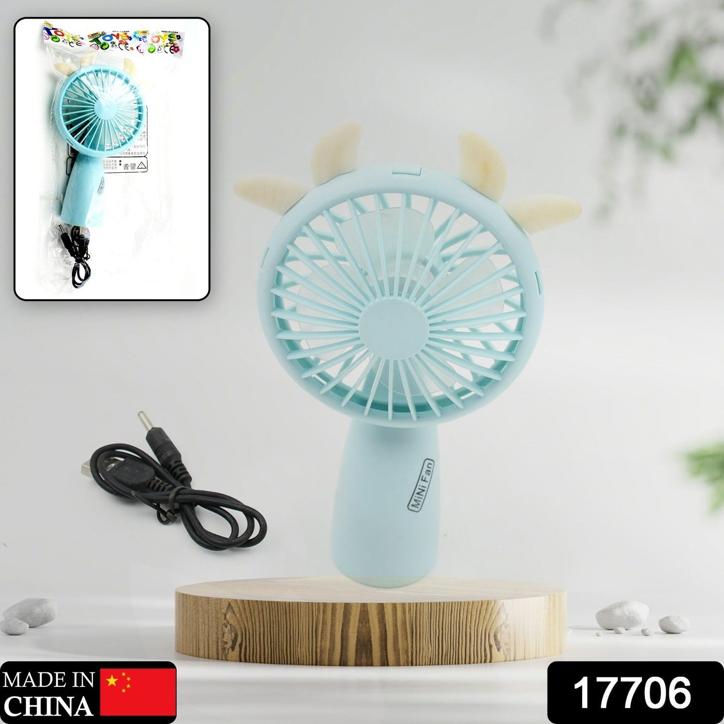 Mini Handheld Fan, Portable Rechargeable Mini Fan for Home, Office, Travel and Outdoor Use (1 Pc)