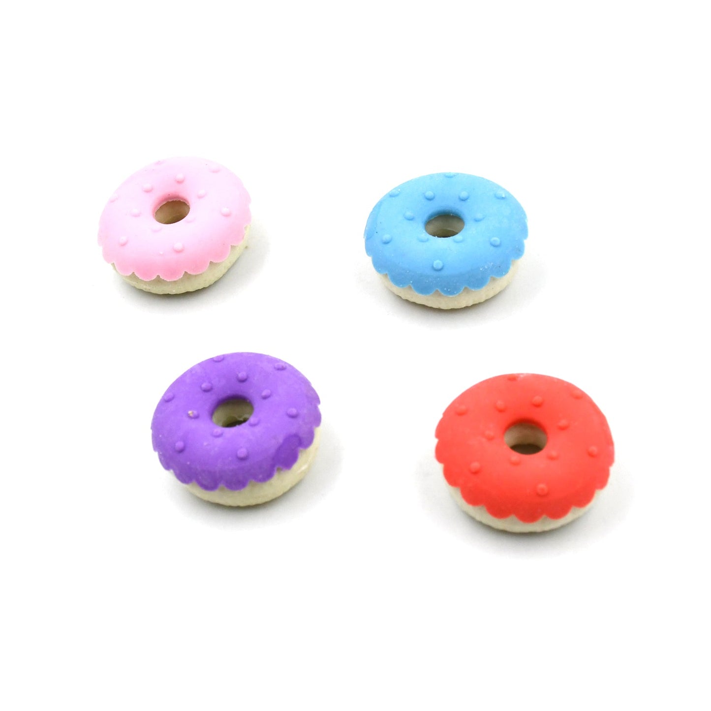 Donut Eraser for Girls & Boys / Eraser for School B'Day Return Gift Party Doughnut Lollipop Ice Cream Theme Shape Erasers Pencils Set for Kids Educational Stationary kit, School Supplies (1 Set 4 Pc)