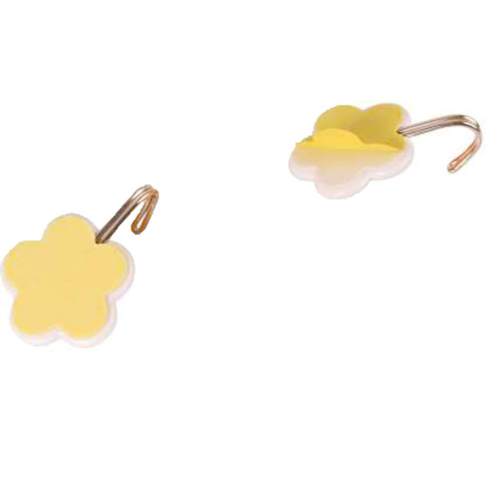 1113 Plastic Self-Adhesive Flower Shape Hooks (Pack of 5) 