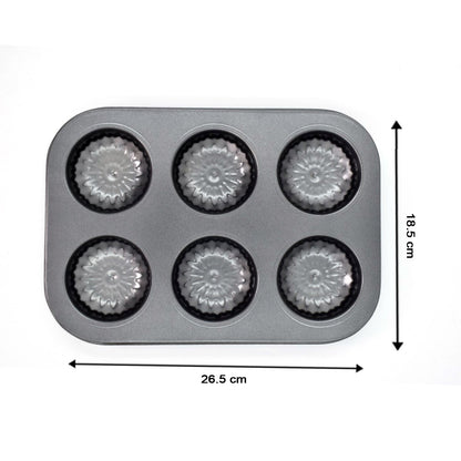 7079 6 slot Non-Stick Muffins Cupcake Pancake Baking Molds 