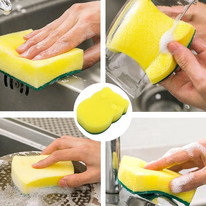 Heavy Duty Scrub Sponge, Non-Scratch Super Absorbent Cleaning Kitchen Sponges, Sponge Scourers Multi-Use for Kitchen, Bathroom, Furniture, Dishes & Steel Wash (5 Pcs Set)