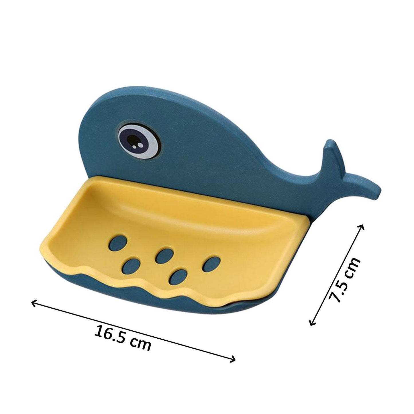 4747 Fish Shape Soap Dish Adhesive Waterproof Wall Mounted Bar Soap Dish Holder  (Pack of 2Pc) 