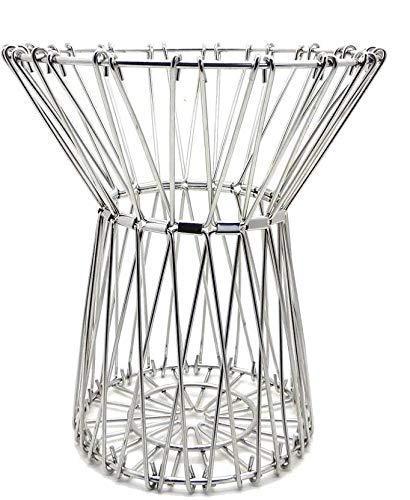 3040 Multipurpose Fruit Basket Stainless Steel Wire Bowl Foldable Basket for Vegetable / Fruits / Dining 