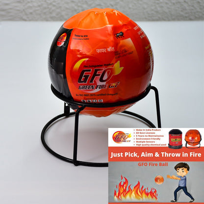 4971 GFO (Green Fire Ball) Automatic Fire Safety Ball for Office School Warehouse Home | FIRE Extinguisher Ball. 