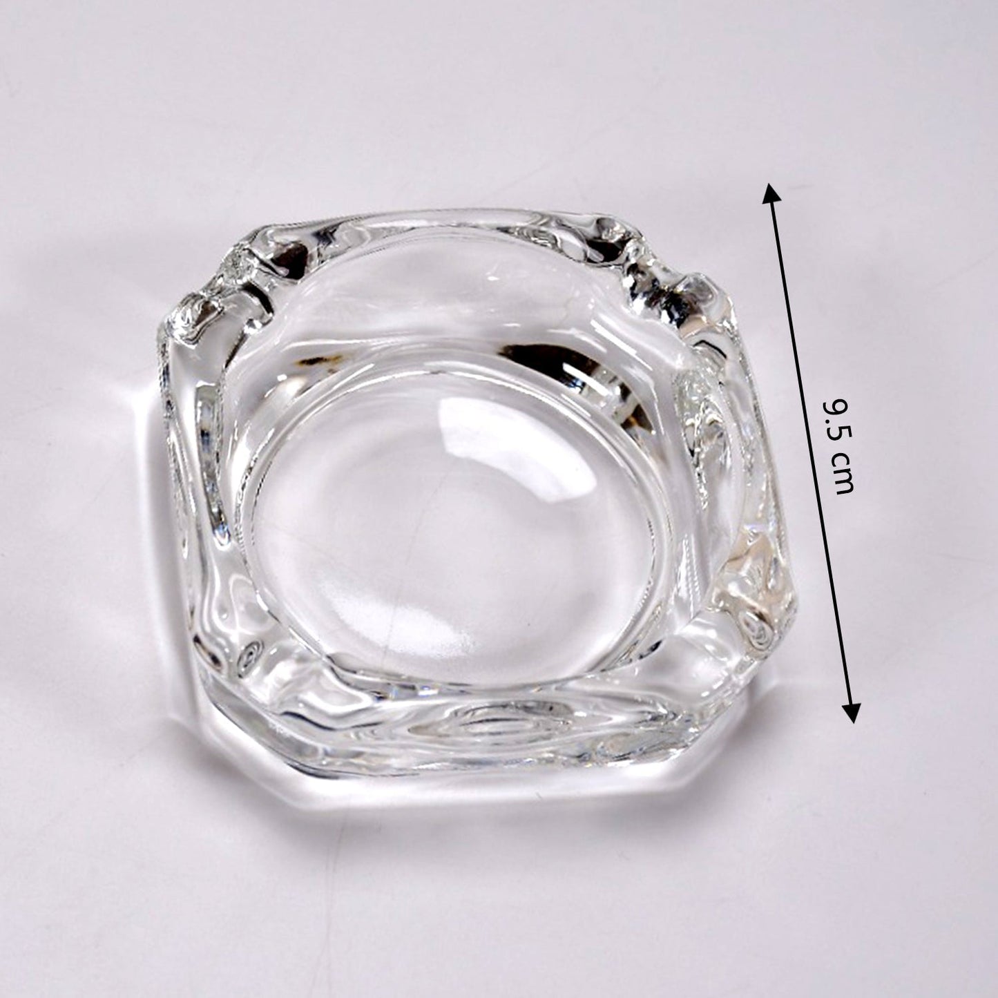 Glass Brunswick Crystal Quality Cigar Cigarette Ashtray Round Tabletop for Home Office Indoor Outdoor Home Decor