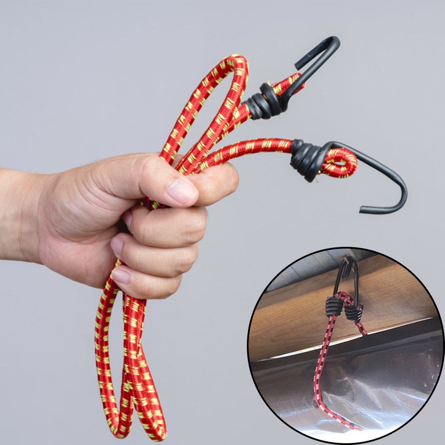 9008 Bungee Rope 4 Feet for holding and supporting things including all types of purposes. 