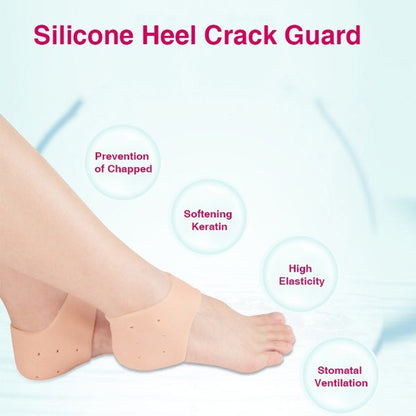 1475 Anti Crack Silicone Half Gel Heel And Foot Protector Moisturizing Socks 