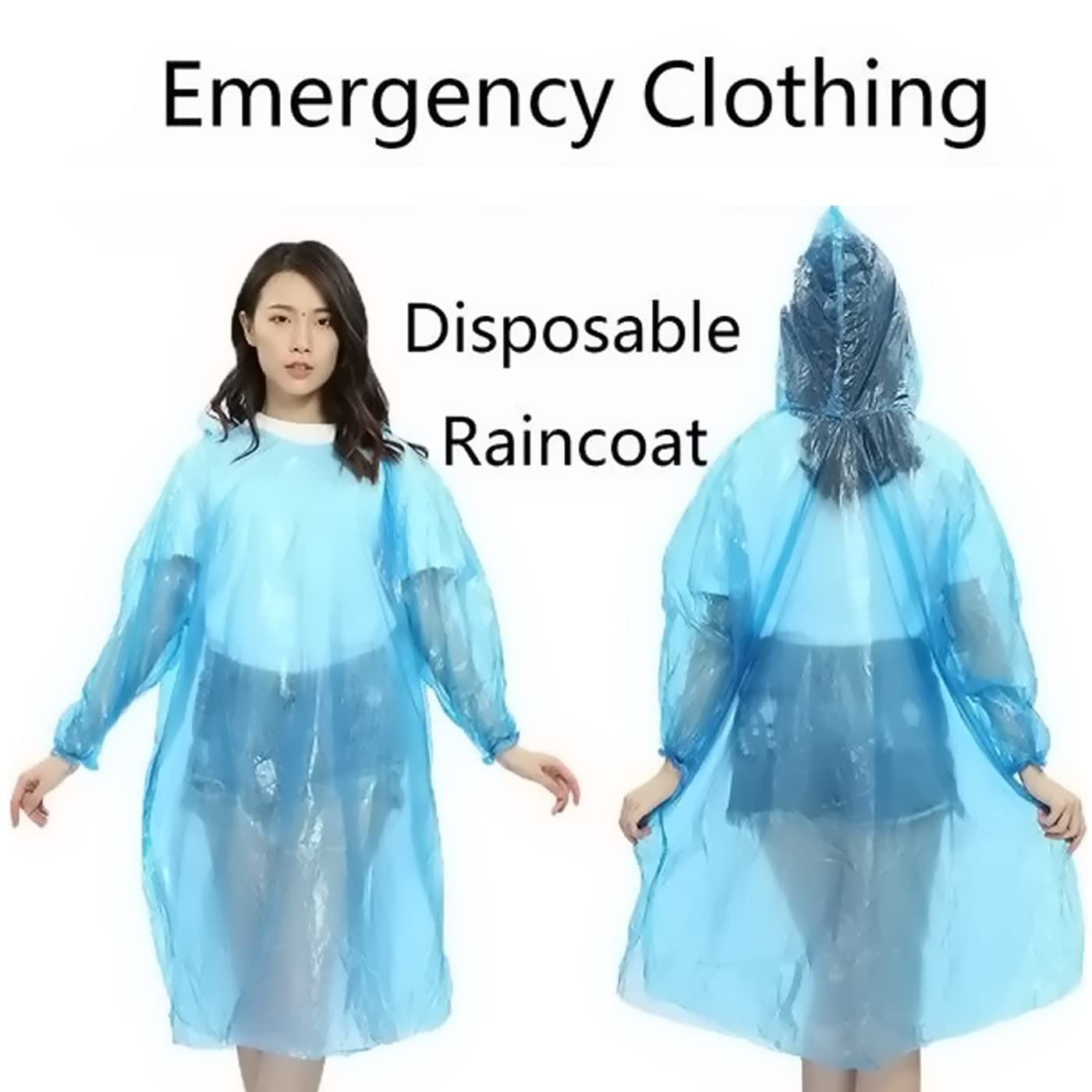 Portable Adult Rain Coat, Raincoat Waterproof Button Cardigan Portable Raincoat  Adult Outdoor Traveling Plastic Material Raincoat/Rain wear/Rain Suit for Outdoor Accessory (1pc)