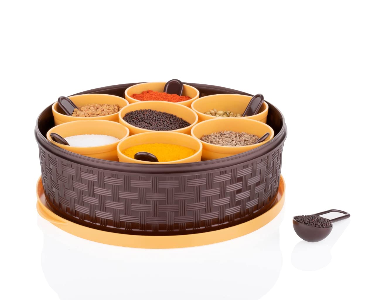 2509 Round Plastic Masala Spice Box 