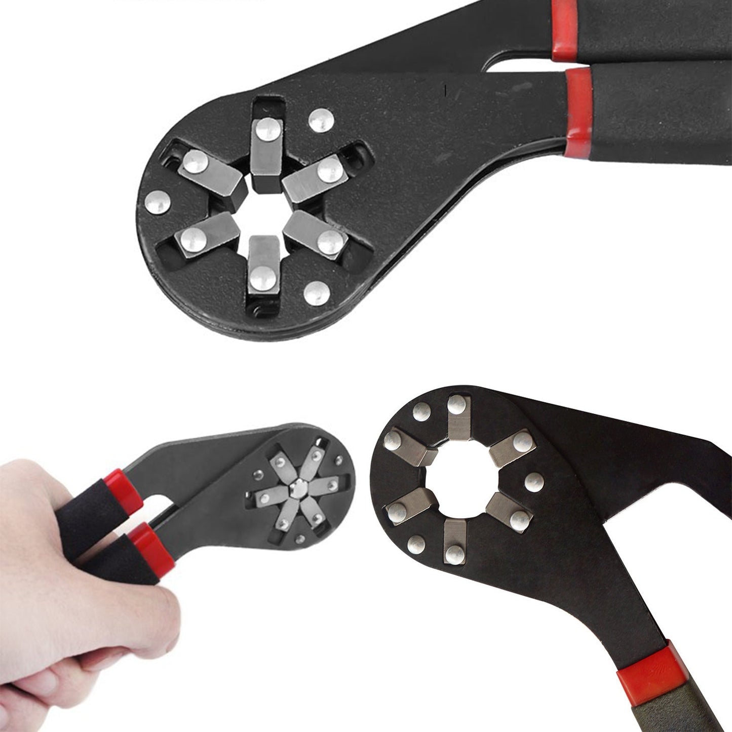 9062 Multi-Function Hexagon Universal Wrench Adjustable Bionic Plier Spanner Repair Hand Tool (Small) Single Sided Bionic Wrench Household Repairing Wrench Hand Tool 