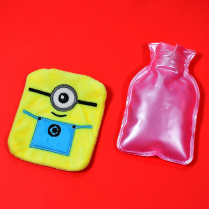 6506 Minions small Hot Water Bag with Cover for Pain Relief, Neck, Shoulder Pain and Hand, Feet Warmer, Menstrual Cramps. 