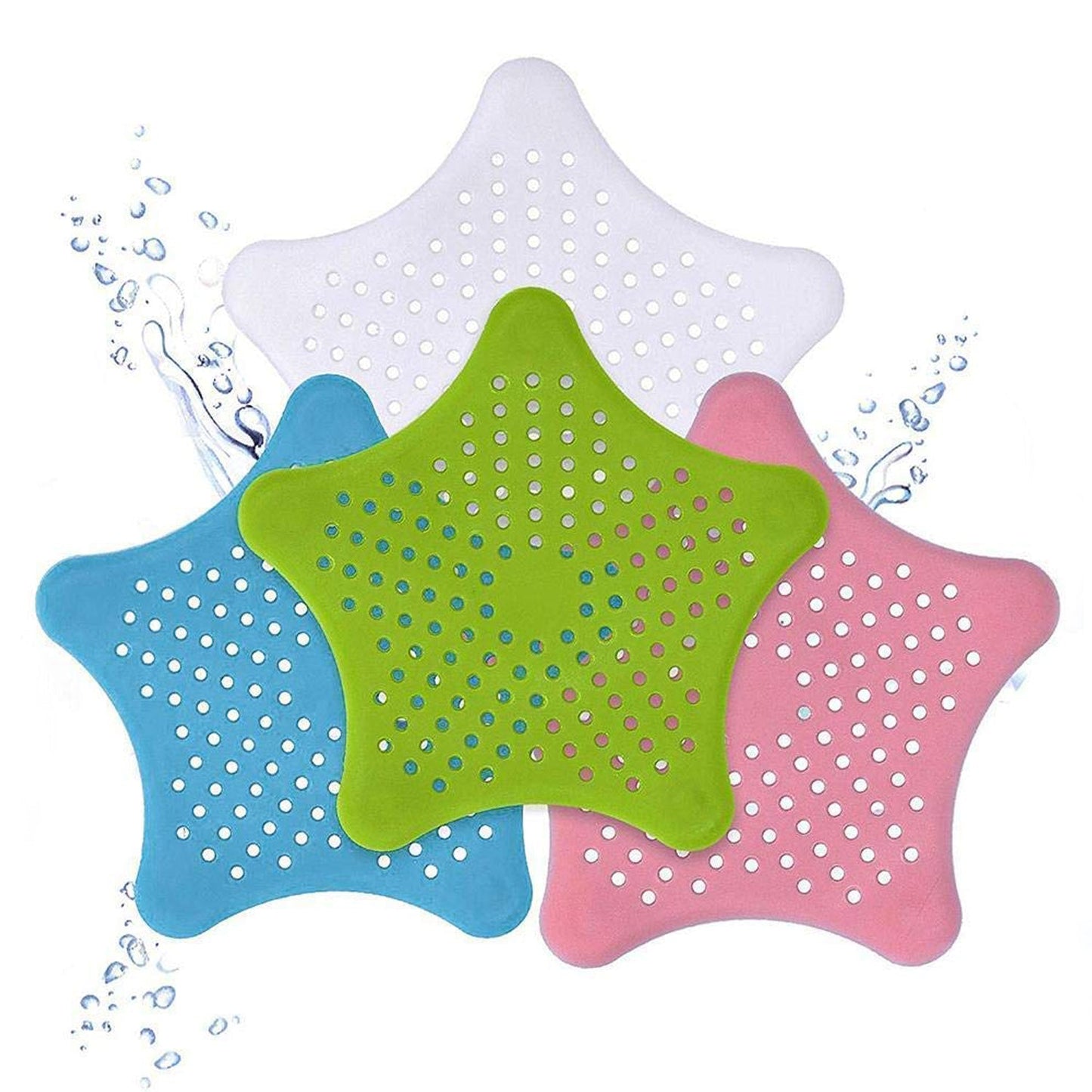 0830 Star Shape Suction Cup Kitchen Bathroom Sink Drain Strainer Hair Stopper Filter, Star Shaped Sink Filter Bathroom Hair Catcher, Drain Strainers Cover Trap Basin(Mix Color 1 Pc)