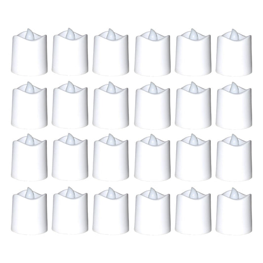 7221 Festival Decorative - LED Tealight Candles (White, 24 Pcs) 