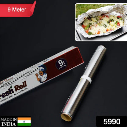 Aluminum Foil Roll Heavy Duty Non Stick Thick Aluminum Foil Sheet Baking Grilling Tool (9 Mtr)