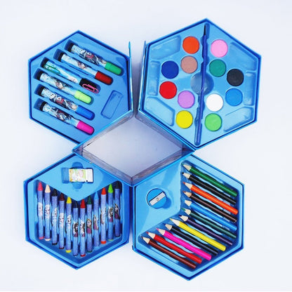 859 46 Pcs Plastic Art Colour Set with Color Pencil, Crayons, Oil Pastel and Sketch Pens 