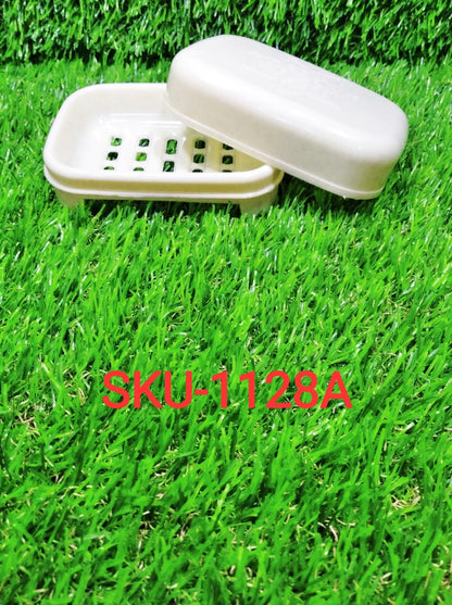 1128A Covered Soap keeping Plastic Case for Bathroom use 