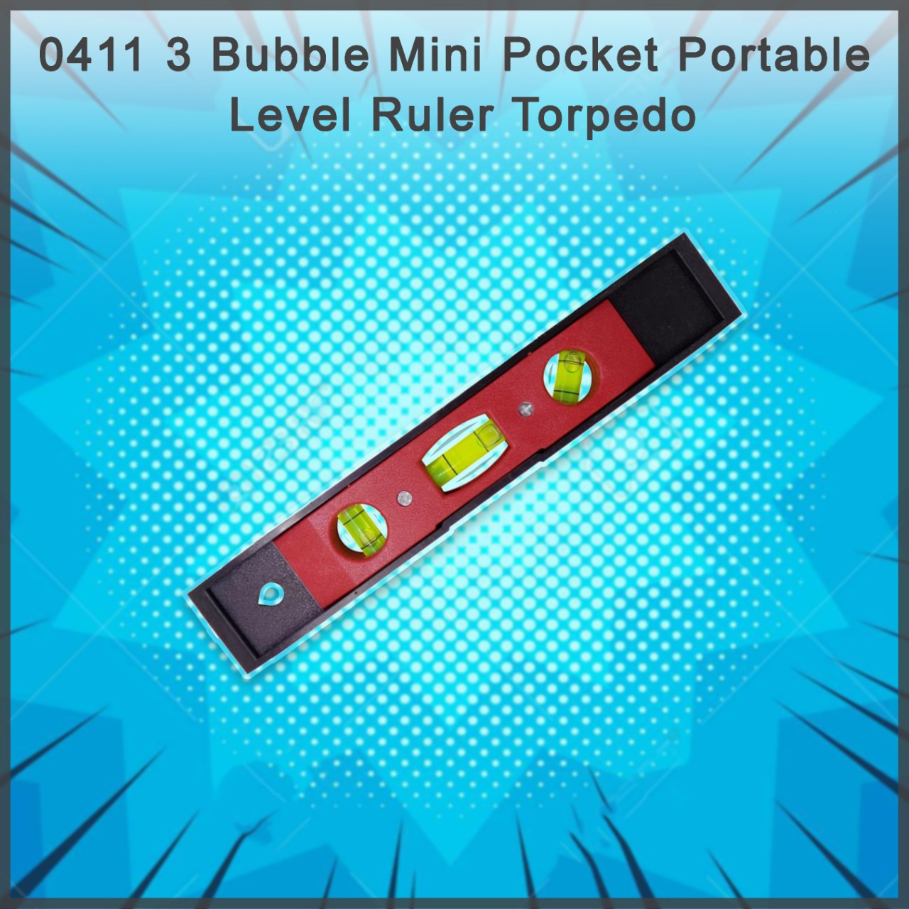 0411 3 Bubble Mini Pocket Portable Level Ruler Torpedo 