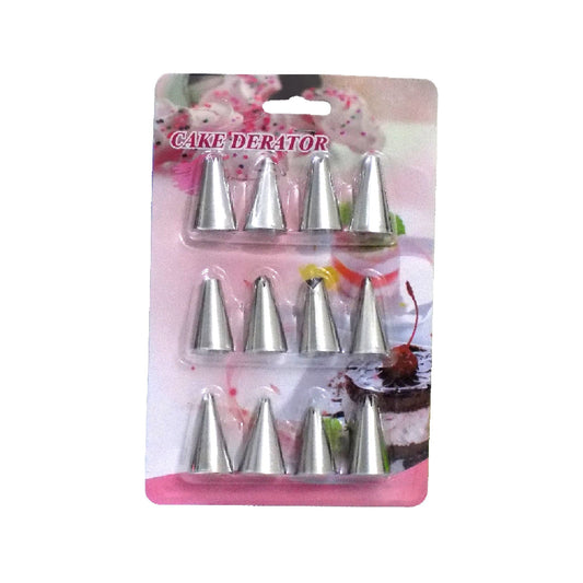 4641 Cake Decorating Stainless Steel Nozzle (12pcs) 