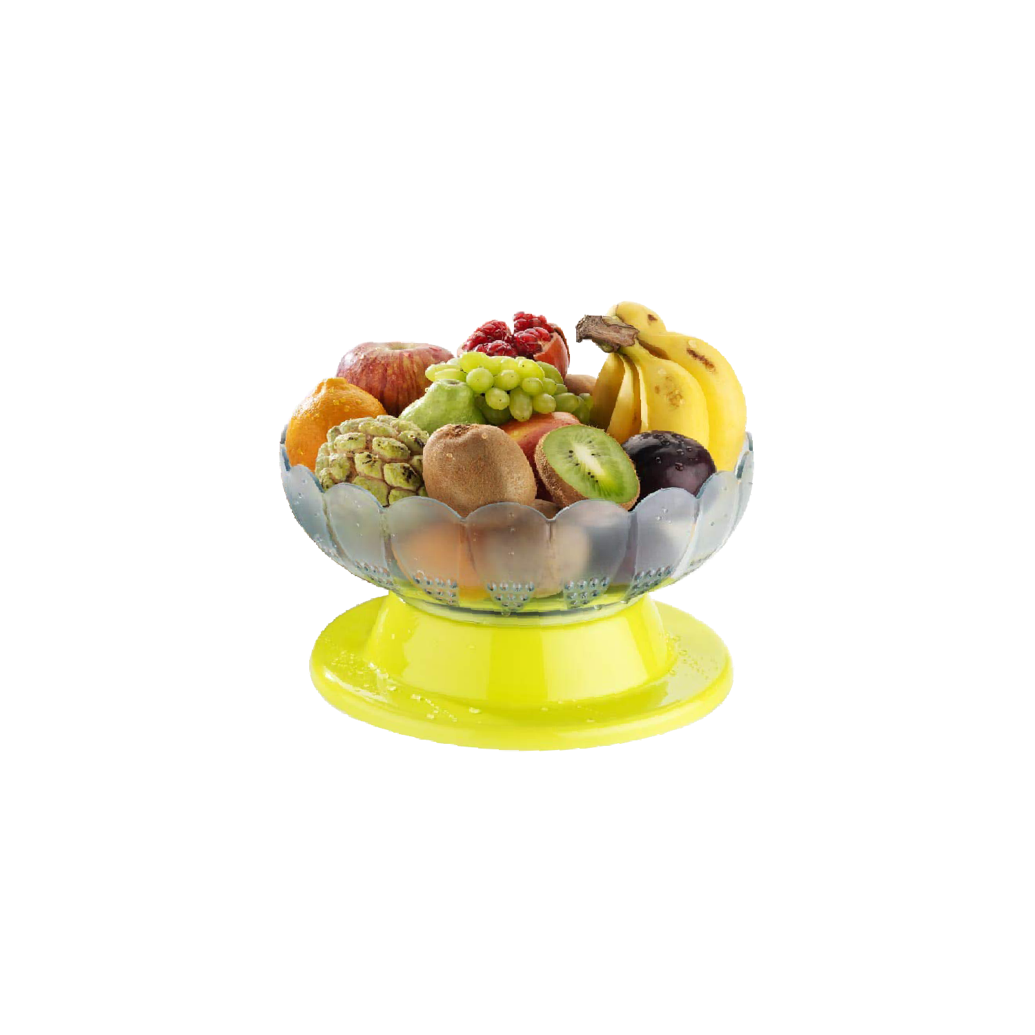 2459 Absolute Plastic Round Revolving Fruit and Vegetable Bowl 