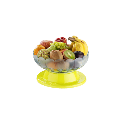 2459 Absolute Plastic Round Revolving Fruit and Vegetable Bowl 