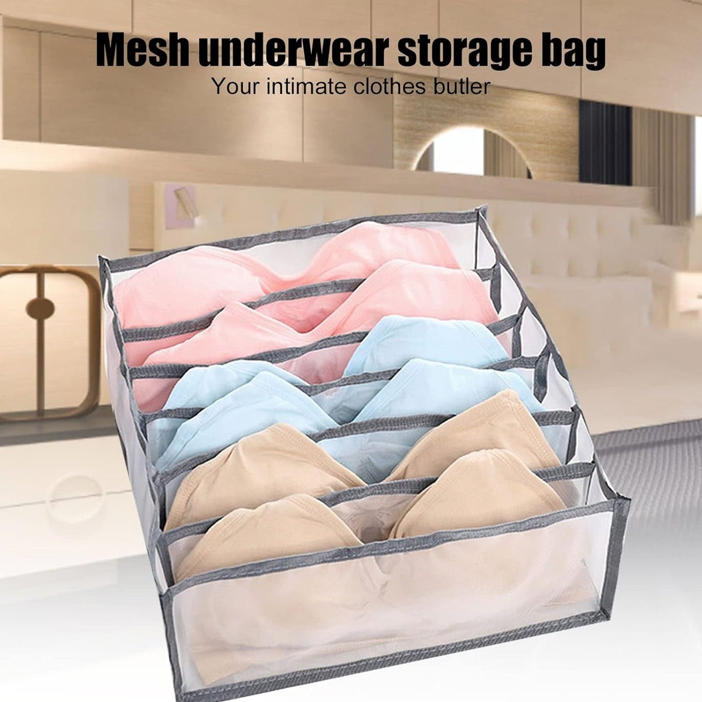 MULTIPURPOSE STORAGE POCKET RACK, FOLDABLE, COLLAPSIBLE FABRIC WARDROBE ORGANISER FOR CLOTHE ORGANISER LAUNDRY BAG