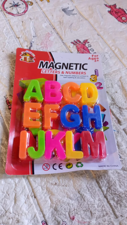 English A to Z Small letter Colorful Magnetic Alphabet to Educate Kids in Fun Play & Learn | Toy for Preschool Learning, Spelling, Counting (26 Alphabet)