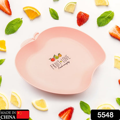 Apple Shape Plate Dish Snacks / Nuts / Desserts Plates for Kids, BPA Free, Children’s Food Plate, Kids Bowl, Serving Platters Food Tray Decorative Serving Trays for Candy Fruits Dessert Fruit Plate, Baby Cartoon Pie Bowl Plate, Tableware (1 Pc)