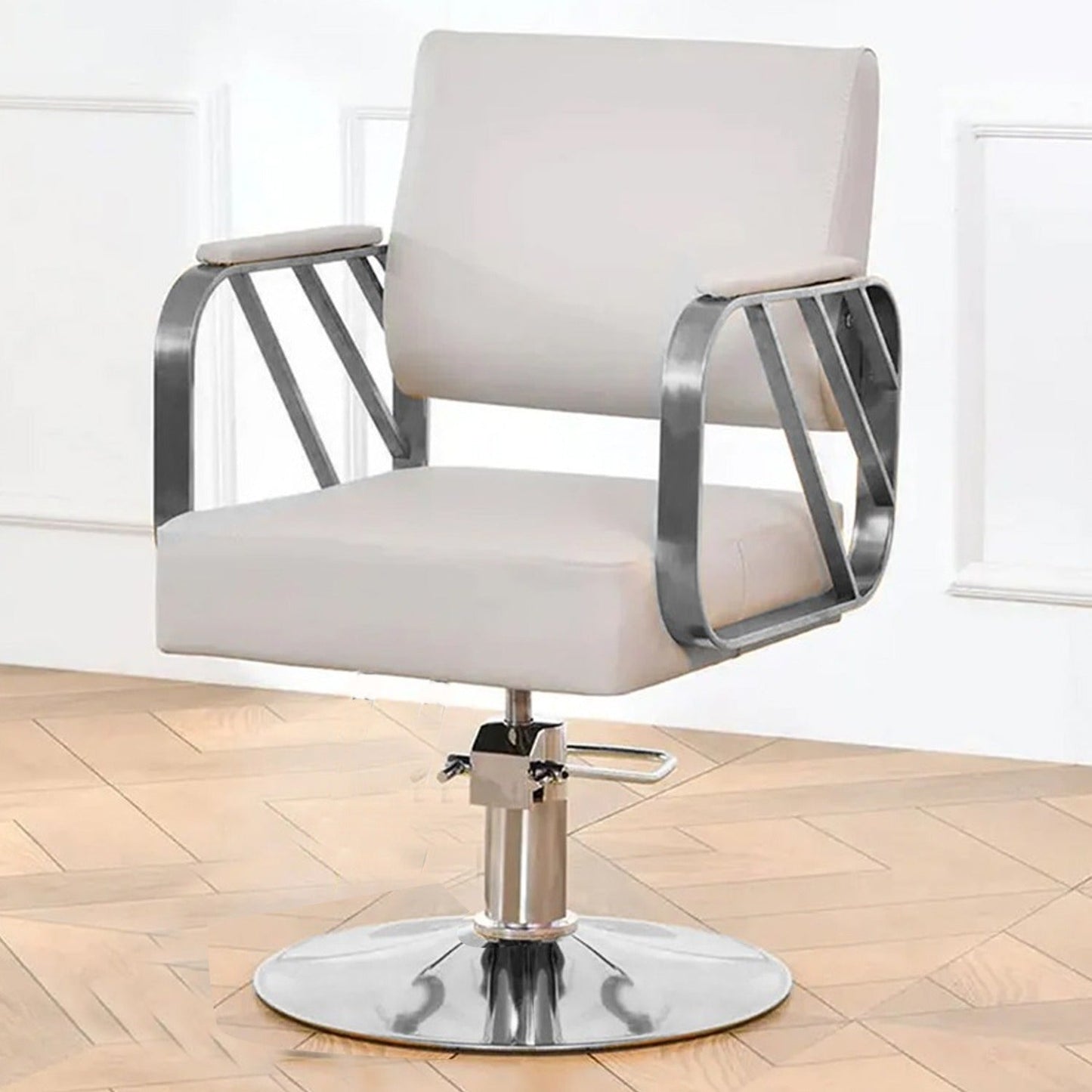 Modern Regular Chair with Hydraulic Lift for Home Office Hotel Cafe Chair (1 Unit Silver & Gold)