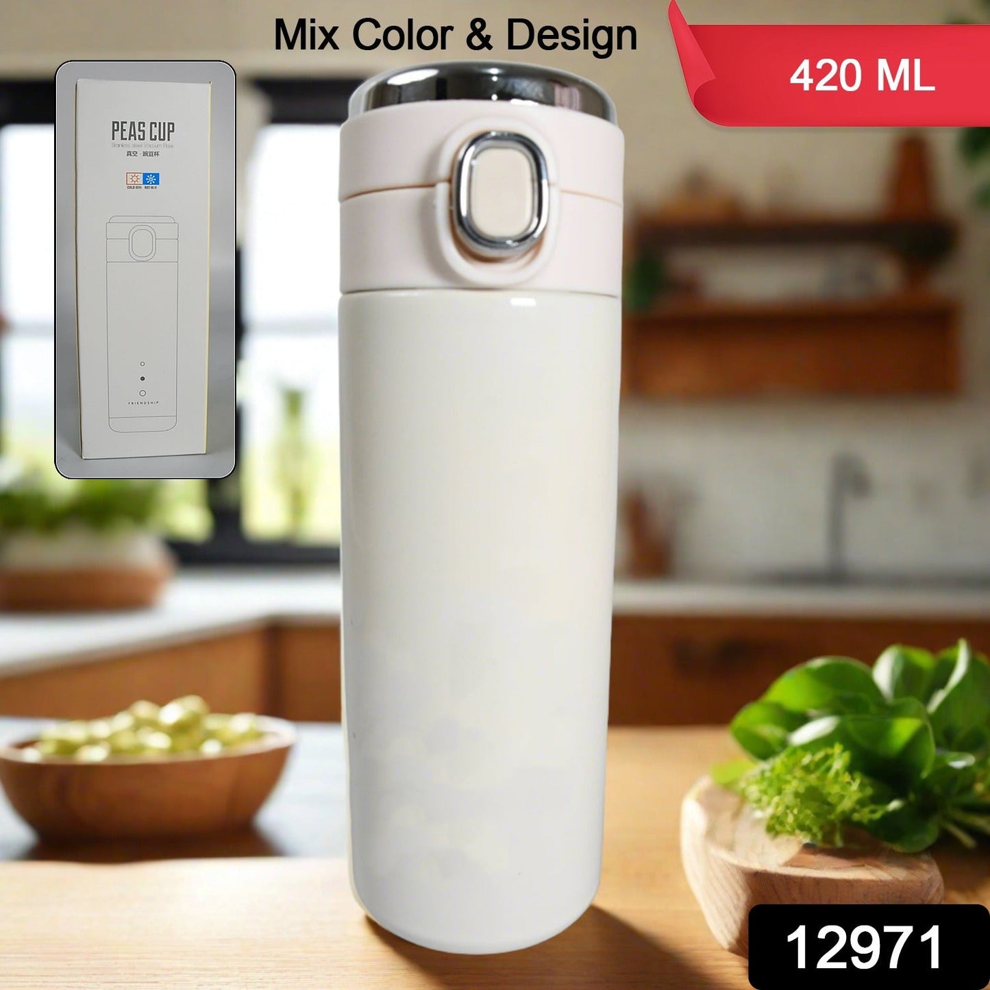 Smart Vacuum Insulated Water Bottle with LED Temperature Display, Cold & Hot | Leak Proof | Office Bottle | Gym | Home | Kitchen | Hiking | Trekking | Travel Bottle  (Mix Color & Design)