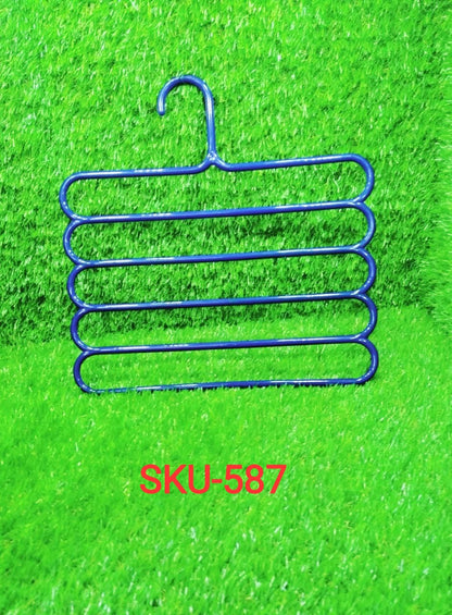 587 5 in 1 Multipurpose Plastic Hanger, Assorted (5-Layer) 