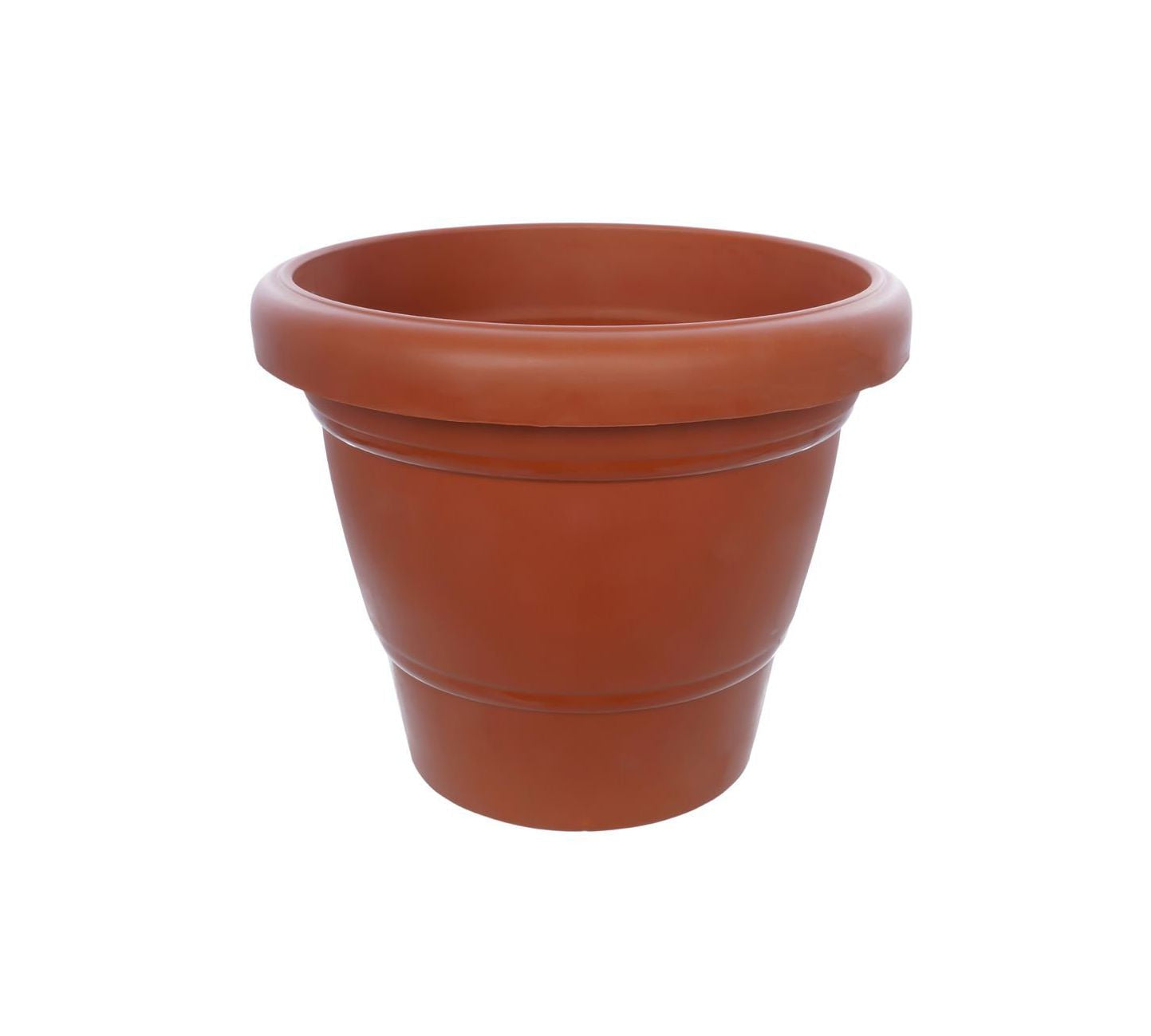 0839 Garden Heavy Plastic Planter Pot/Gamla 6 inch (Brown, Pack of 1, Small) 