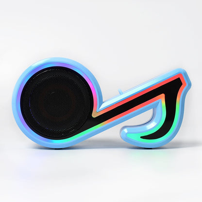 6068 Mini Portable Music Note Shape Speaker Subwoofer Colorful Musical Note LED Lighting Sound For Creatives Gift Computer Phone Sound Equipment Bluetooth speaker (Media Player)