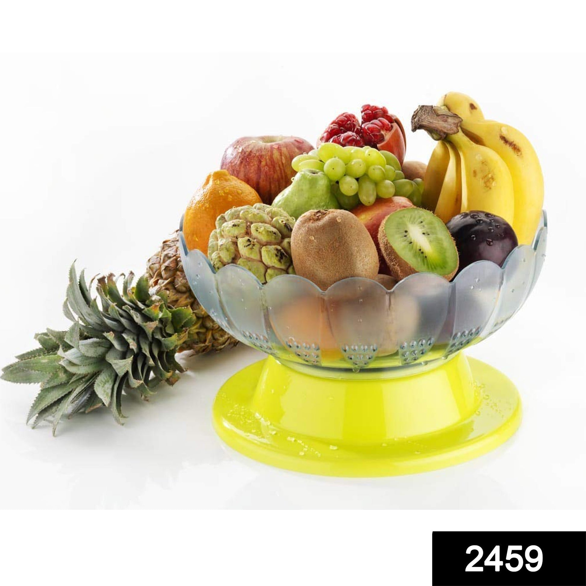 2459 Absolute Plastic Round Revolving Fruit and Vegetable Bowl 