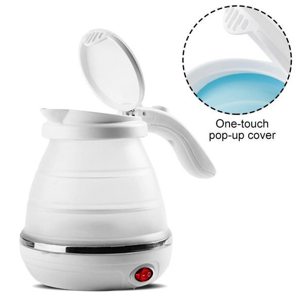 Silicone Foldable Collapsible Electric Water Kettle Camping Boiler